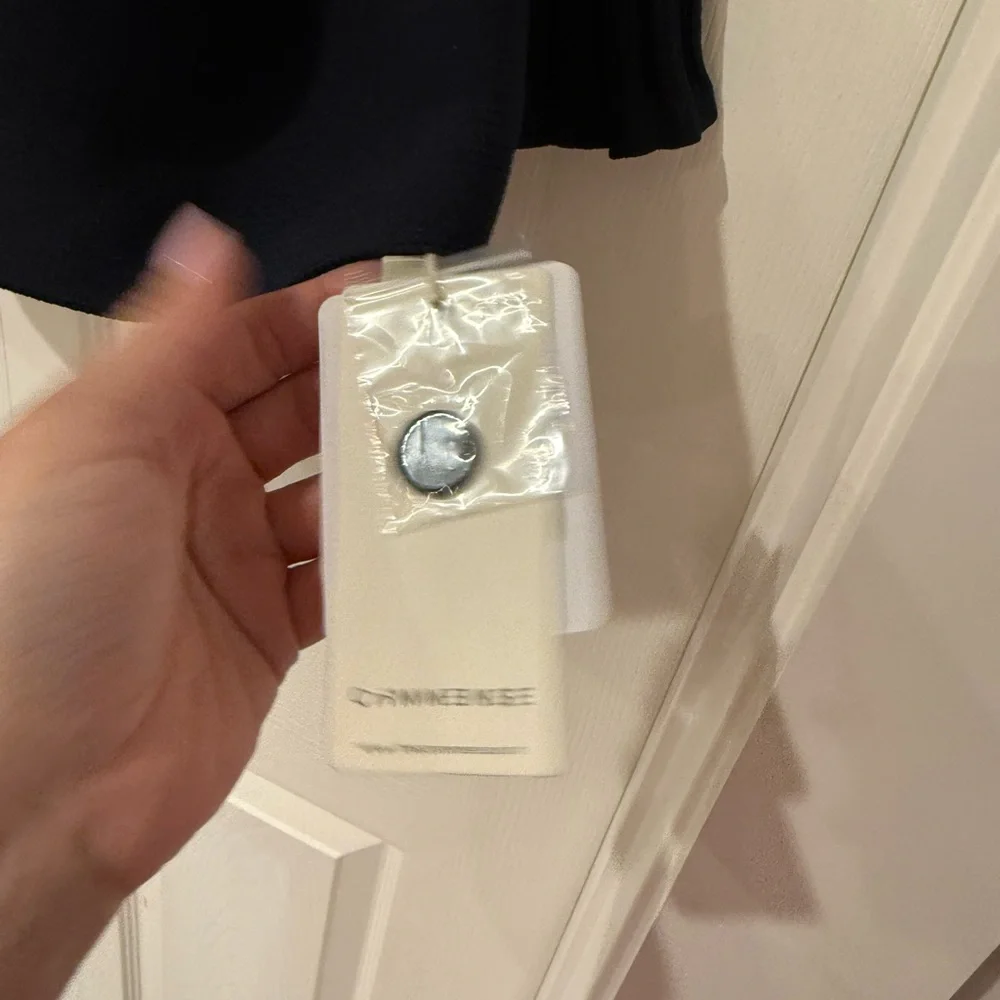 Commense brand Elegant Black Ribbed Women's peplum top - Picture 4 of 5